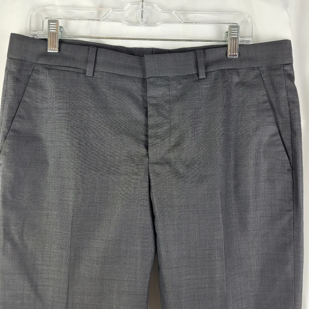 Express Gray Wool Stretch Photographer Trouser Pants Men Size 33 Tailored Inseam
